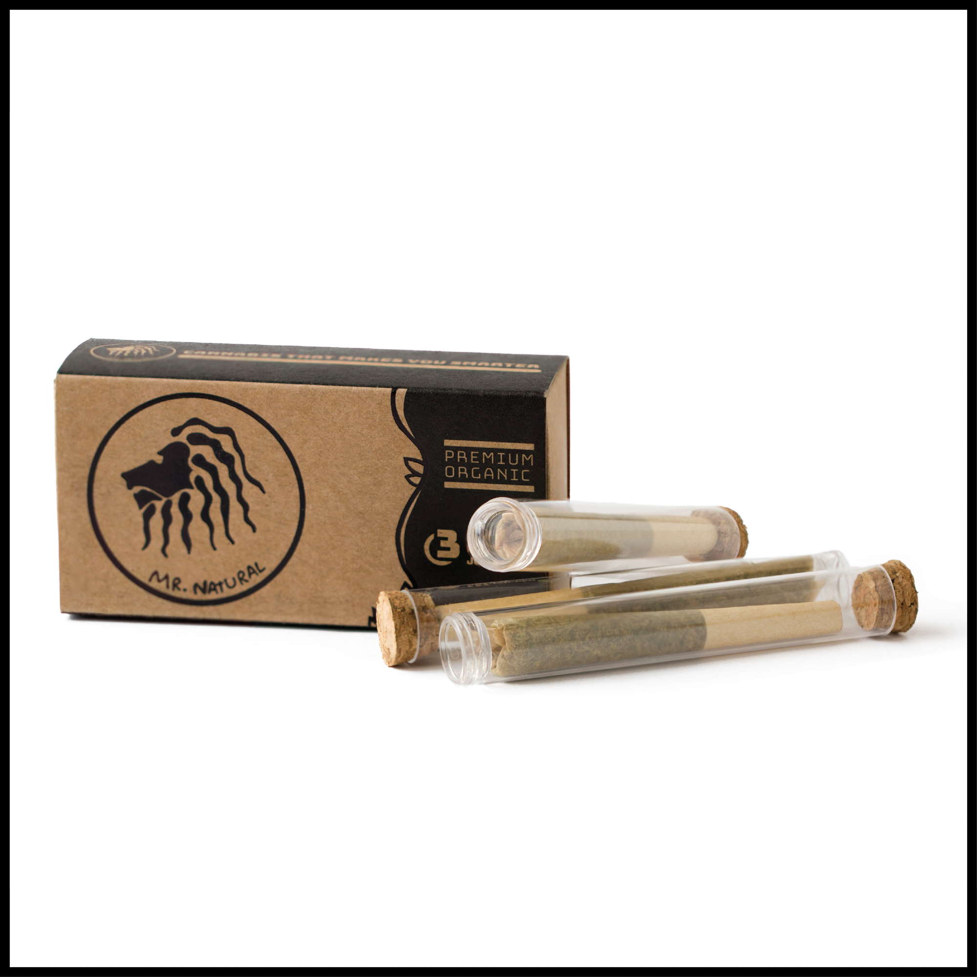 Mr Natural product - 3-pack joints - Premium organic pre-rolls